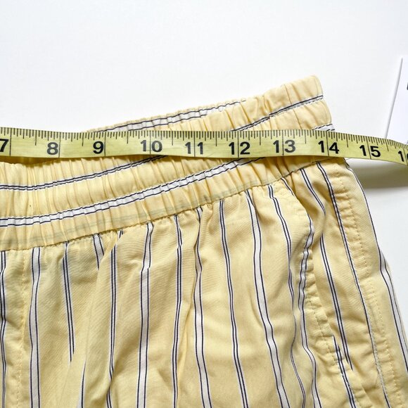GAP Organic Cotton Poplin Easy Wide Leg Pants Yellow Stripe Size Small NEW NWT - Picture 6 of 9